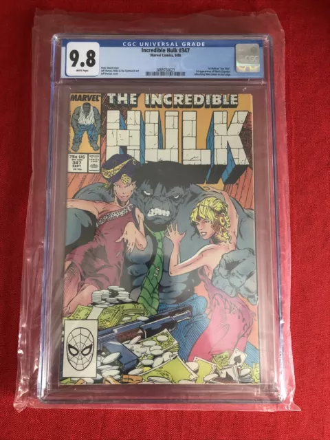 Marvel Incredible Hulk #347 Cgc 9.8 White Pages 1St Joe Fixit Key Book