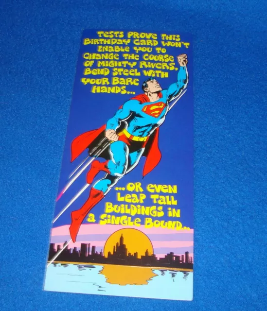 Vintage 1978 DC Mark 1 SUPERMAN AND FRIENDS Birthday Card NOS