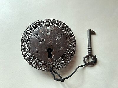 Antique Metal Door Lock 17th Century Colonial Spanish Handmade Hand Forged rare