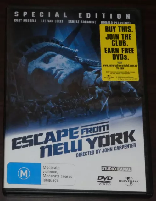 Escape From New York L.A. 2 VHS John Carpenter Kurt Russell Stacy Keach￼
