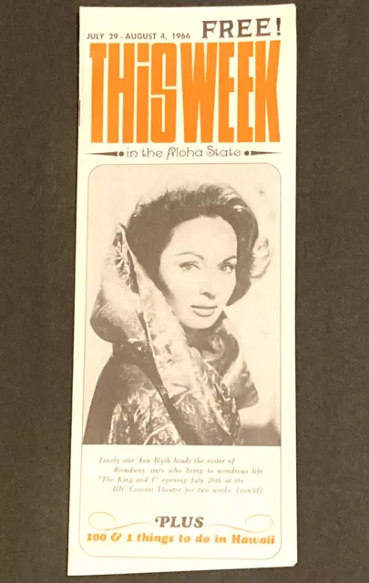 Vintage 1966 This Week In The Aloha State 100 & 1 Things To Do In Hawaii Booklet