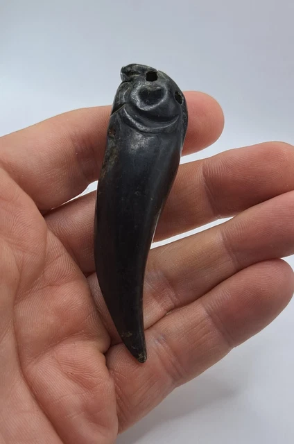 Chinese OLD Hongshan Stone / Jade Hand  Carved Amulet / pendant
