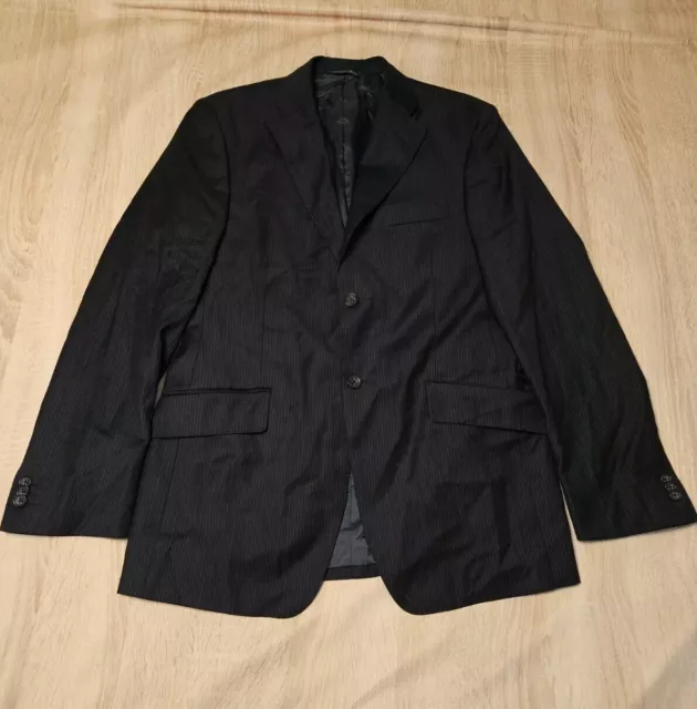 Banana Republic Blazer Men's 38 S Black Pinstripe 2 Button Sports Coat Jacket