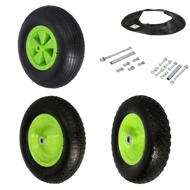 Kinfezlon Schubkarrenräder Schlauch Set - 2 Stück 4.80/4.00-8 Für Rasenmäher & Karren