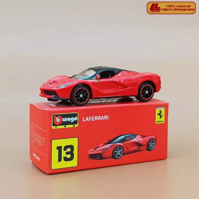 Bburago 1:64 Ferrari #13 LaFerrari aleación amortiguador rojo diecast modelo de automóvil juguete regalo