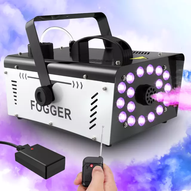2500W Smokes Fog Machine RGB Muti Color LED DJ Party Wedding Stage Light Remote