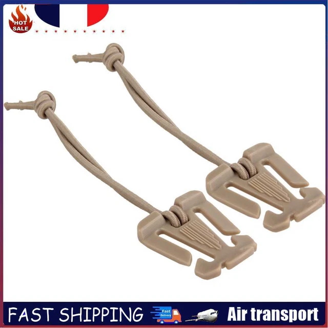 2pcs/lot Molle Backpack mousqueton EDC outil élastique corde sangle Buckle pour