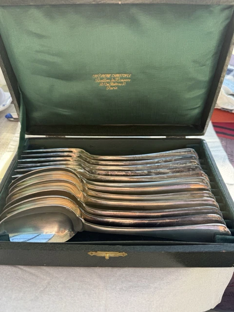 Lot De 6 Fourchettes Christofle – Métal Argenté – Occasion – Set De Table