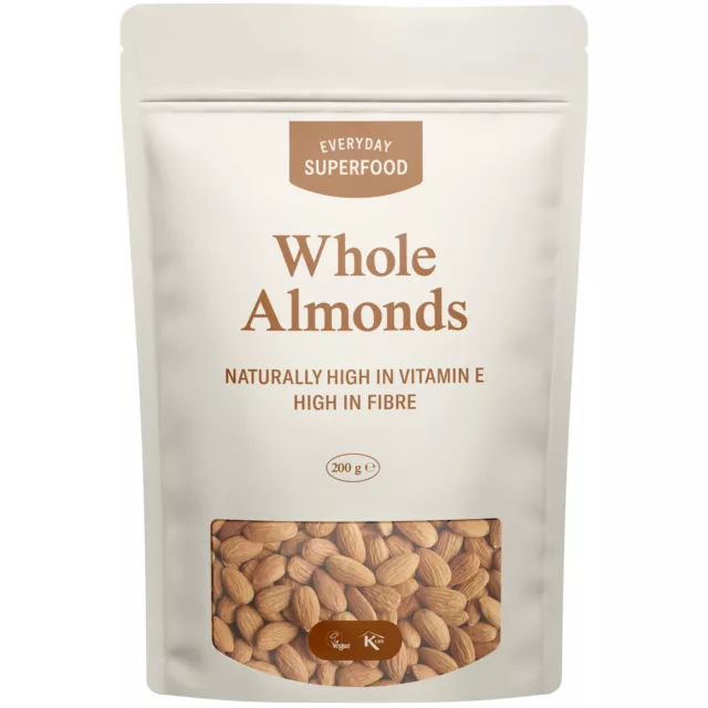 Whole Almond Raw Unsalted Unroasted Almonds Nuts Tasty Non-GMO Vegan & Kosher