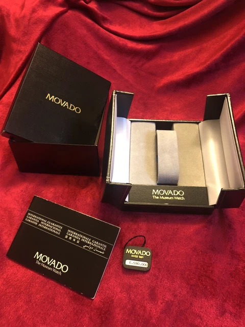 MOVADO MUSEUM 80’s Box Scatola Full Set Uhrenbox Booklet Istruzioni Warranty Tag