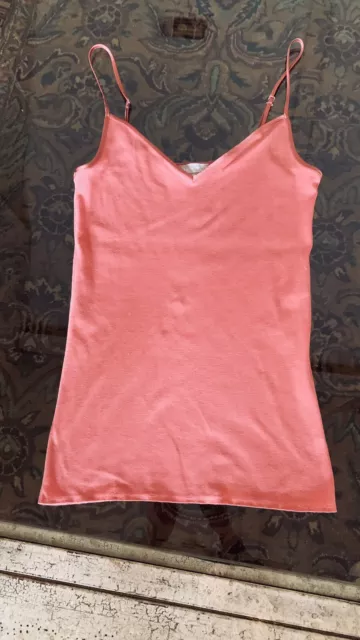 Hanro Womens Camisole Size US 2/4 XS Adjustable Straps Salmon