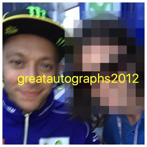 Valentino Rossi Hand Signed Yamaha Motogp Framed Photo Display Proof A.