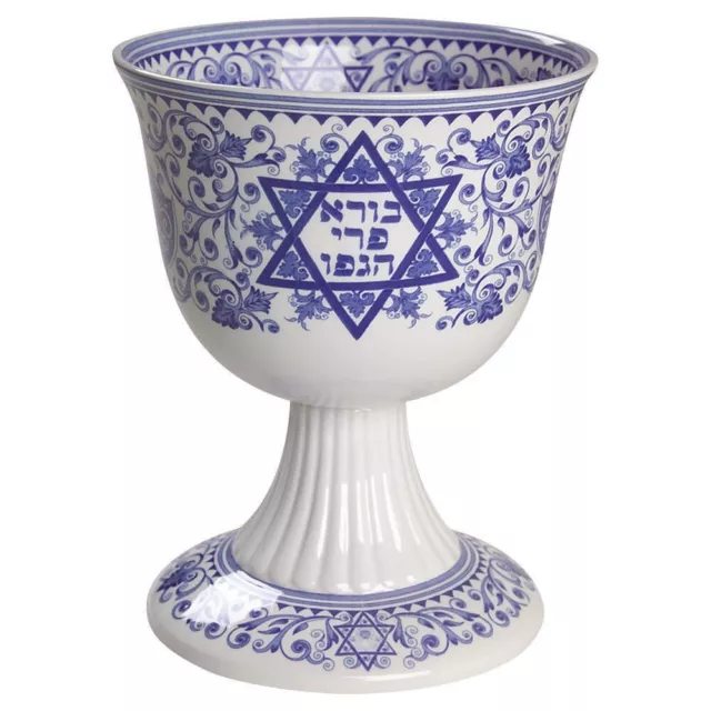 Spode: Collection - 2004, Judaica Sabbath Kiddush Cup, Blue & White. Brand New!