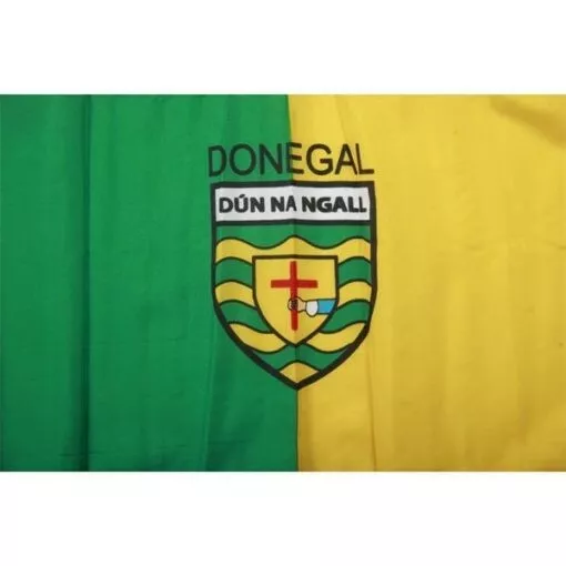Donegal GAA Official Flag 18x12″ With Stick -Crested Crest Irish Gaelic Football