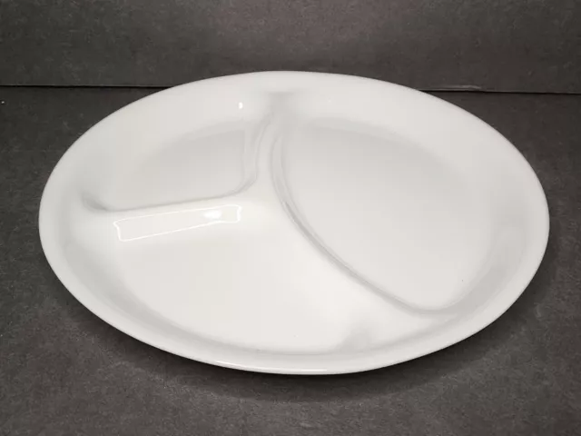 Corelle by Corning Divided 3 Section 10.25" Dinner Plate White Winter Frost USA