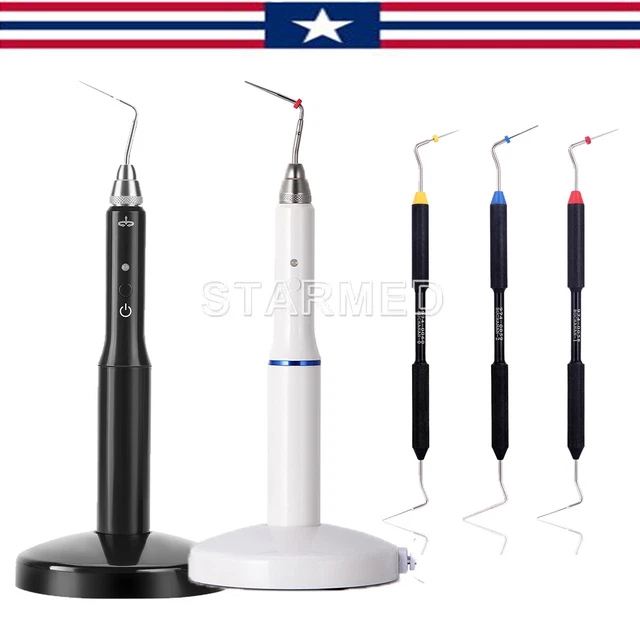 Dental Obturation Gutta Percha Endo Heated Pen/Buchanan Hand Plugger Tips #0-#2