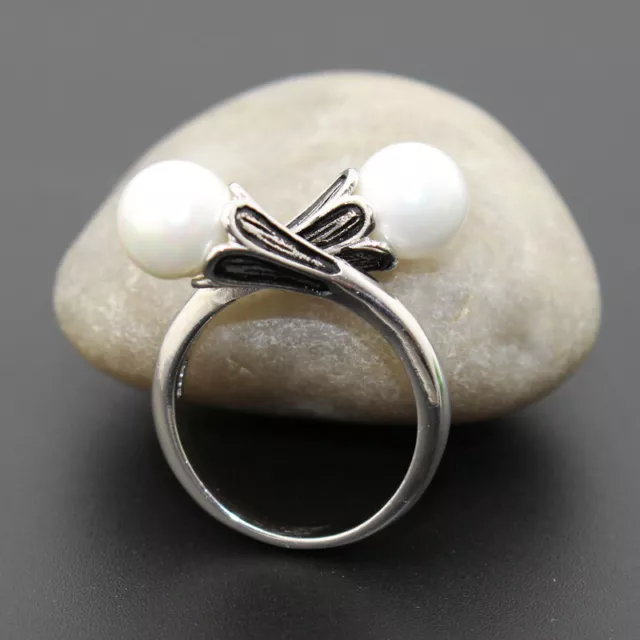 925 Sterling Silver Pearls Ring Game of Thrones Daenerys Ring Movie Jewelry