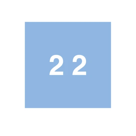 NEVS XN-AL-SM #2 Ames - Filing Labels - Small - Number 2 1-7/8" x 1-7/8" Blue