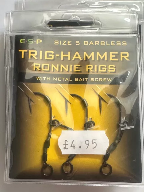 ESP Trig-Hammer Ronnie Rigs / Size 5 / Barbless / FREE p&p