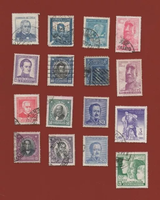 30 timbres du CHILI oblitérés    (L5929) 2