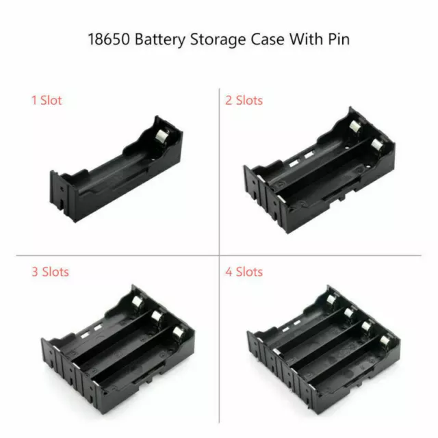 1 2 3 4 Slot Case Battery Box Case Holder Plastic Storage Leads With Hard Pins