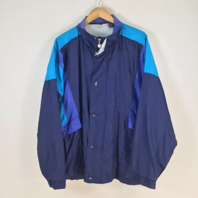 VINTAGE Christian Dior Monsieur mens track jacket size XL blue navy zip 080764