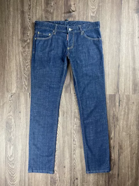 MINT! Dsquared2 Men's Dark Blue Raw Denim Jeans Pants Size 48