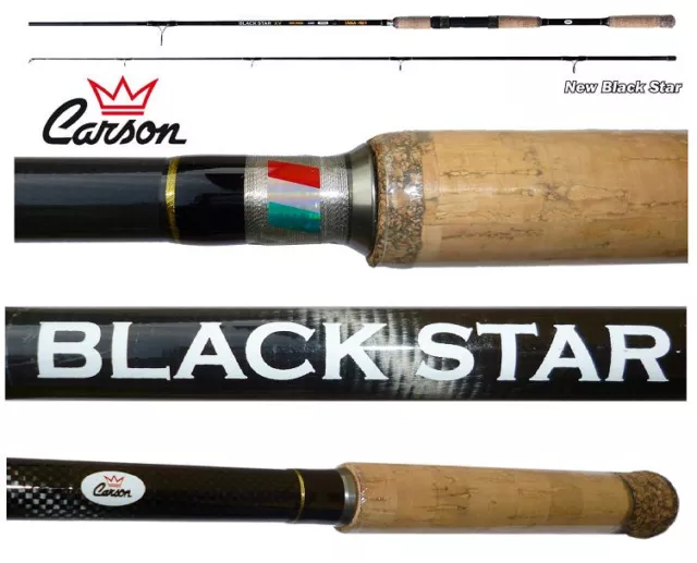 canna da pesca spinning black star 2,7mt 30-80gr mare serra spigola luccio lago