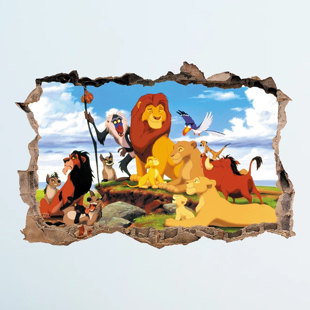 THE LION KING Disney Hole In Wall Sticker Decal Decor Kids Bedroom ...