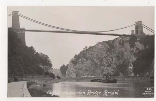 Bristol, Clifton Suspension Bridge, Hepworth RP Postcard, B142