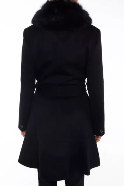 Michael Kors Black Wool & Cashmere  Blend Collar Coat Small Pit 18" £745 2