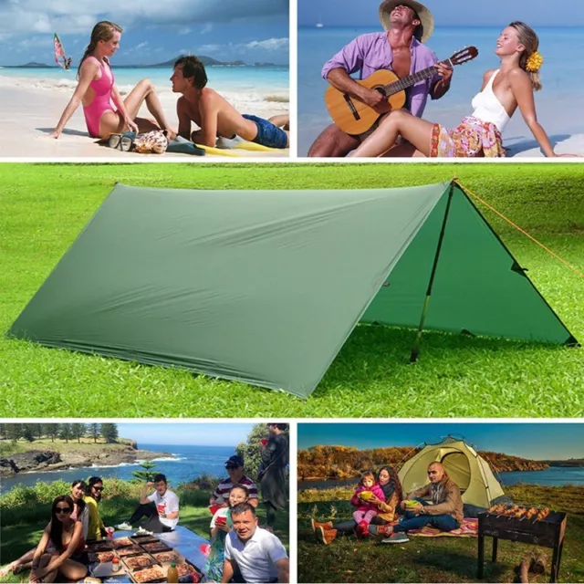 Breathable Camping Tent Tarp Awning Sun Shade Rain Shelter for Outdoor Events