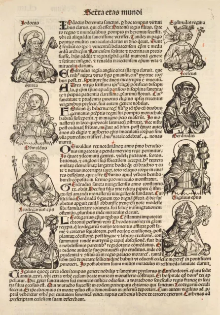 Schedel Nuremberg Blatt 154 Chronicles1493 Römisches Konsilium Emperor Sovereign