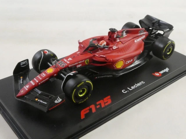 Ferrari F1-75 16 F1 Monza 2022 Charles Leclerc Avec Pilote Et Boitier Bburago Bu36831lmo
