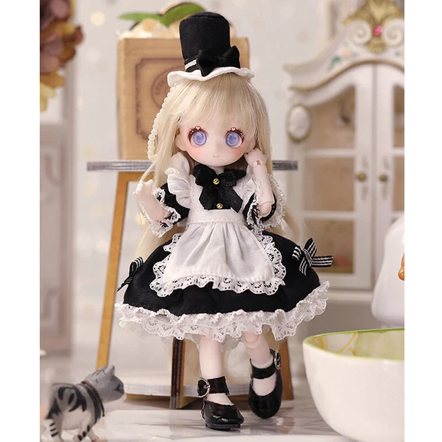 1/8 BJD Doll Girl Resin Dolls Figures Toys + Eyes Face Makeup Full Set Clothes