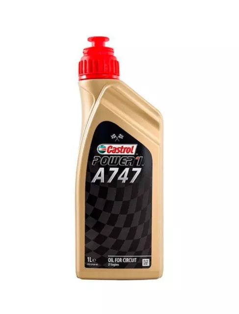 ART0110 Olio Castrol A747 2T Racing. Contenitore 1 Litro. Olio Competition Per M