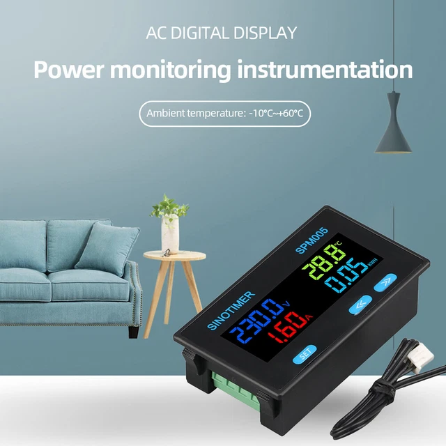 Misuratore Di Potenza Digitale Voltmetro Amperometro Wattmetro KWh PZEM-008 AC50-300V 100A - Foto 6