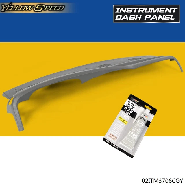 Fit For 2002-2005 Dodge Ram 1500 2500 Molded Front Dash Cover Cap Overlay Gray