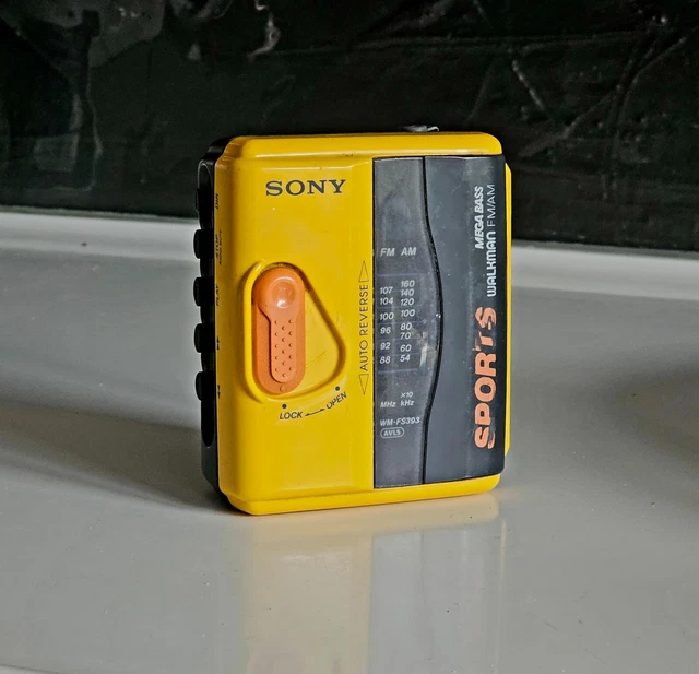 COBY CX-34 ALL Weather Sports Cassette Player Yellow New