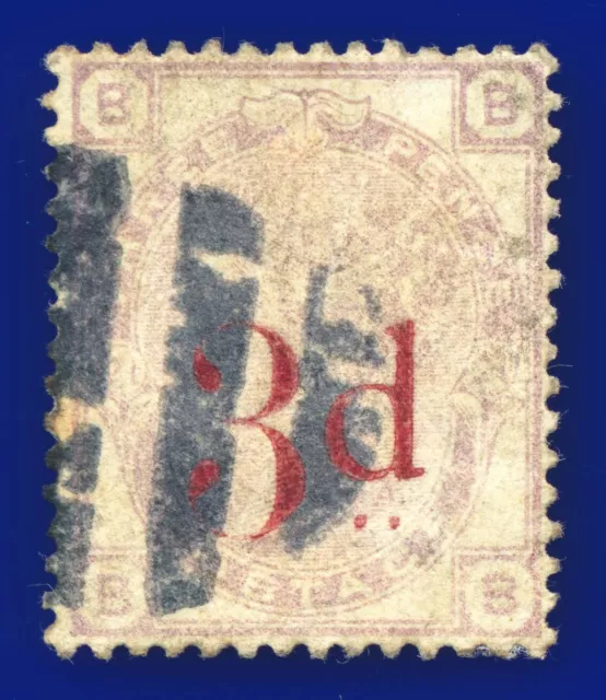 1883 SG159 3d on 3d Lilac Plate 21 BB Fair Used CV £160 aqxp