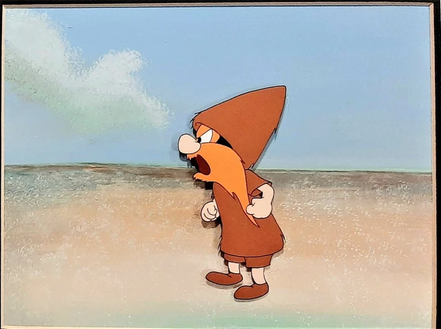 Rabbitson Crusoe Yosemite Sam Production Cel 1956 Looney Tunes Warner