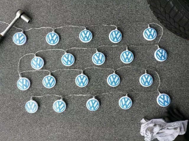 Volkswagen VW Logo Guirlande Lumineuse, 20 LED Golf Polo Passat tiguan Up Beetle