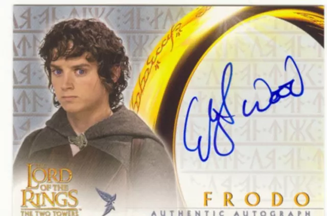 Lord Of The Rings TTT Autograph Card Elijah Wood As Frodo Baggins