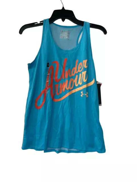 Under armour Ragazzi Ragazze Aloha Wordmark Larga Canottiera Blue-Xlarge