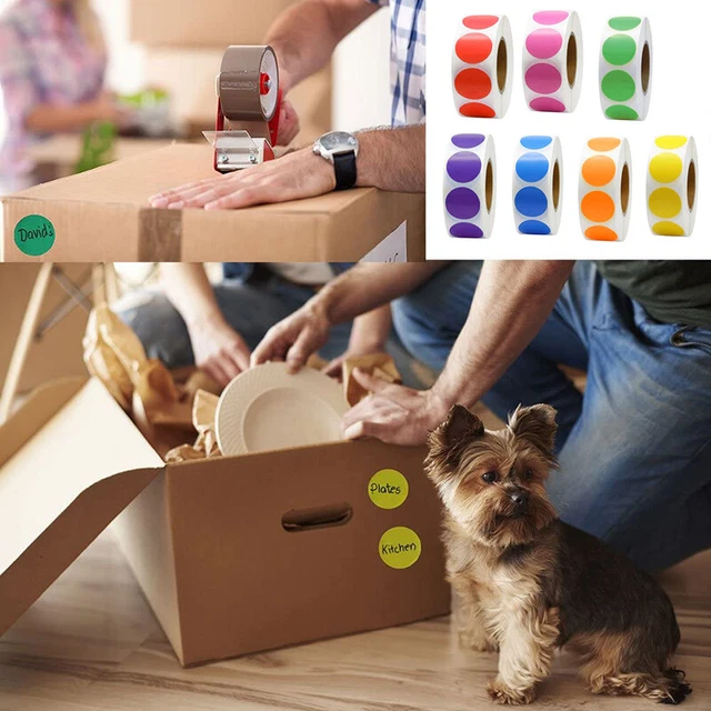 500 pcs/roll abnehmbarer Farbcode Punkt Aufkleber Kreis Punkte Aufkleber RundeJY