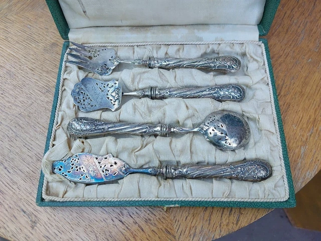 Service à Mignardises en Argent Massif Minerve Silver Silber Louis XV N°2