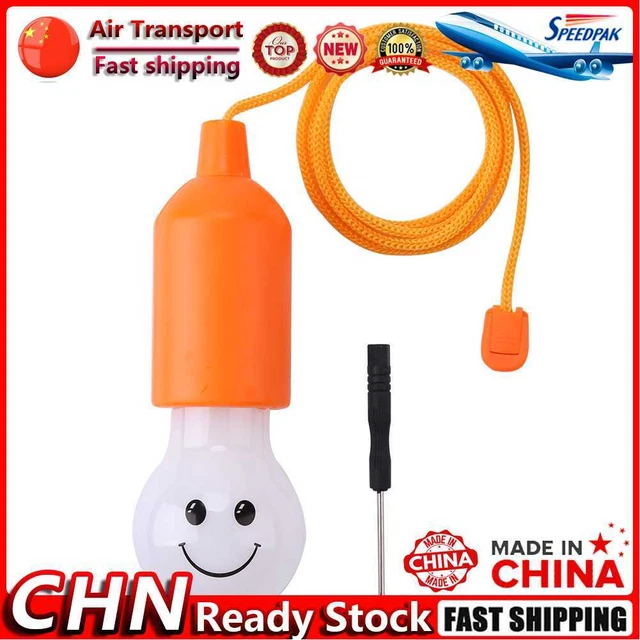 Lampe de nuit de camping avec cordon de traction coloré à ampoule suspendue port