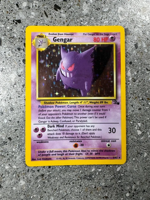Holo Rake POKEMON TCG CARDS Gengar 5/62 Fossil Holo Rare EUR 94,67 - PicClick FR