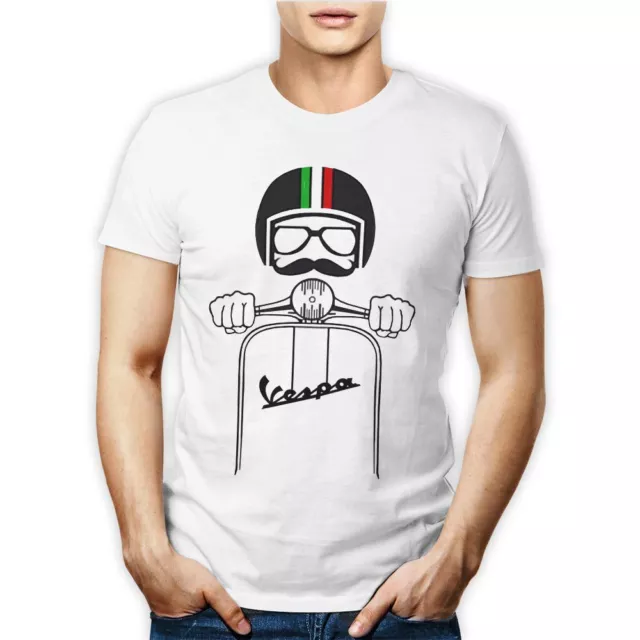T-Shirt Maglietta Tshirt Vespa Piaggio Vintage Retro Hipster Uomo Donna
