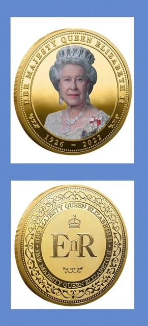 Queen Elizabeth II Memorial vergoldete Münze 1926-2022